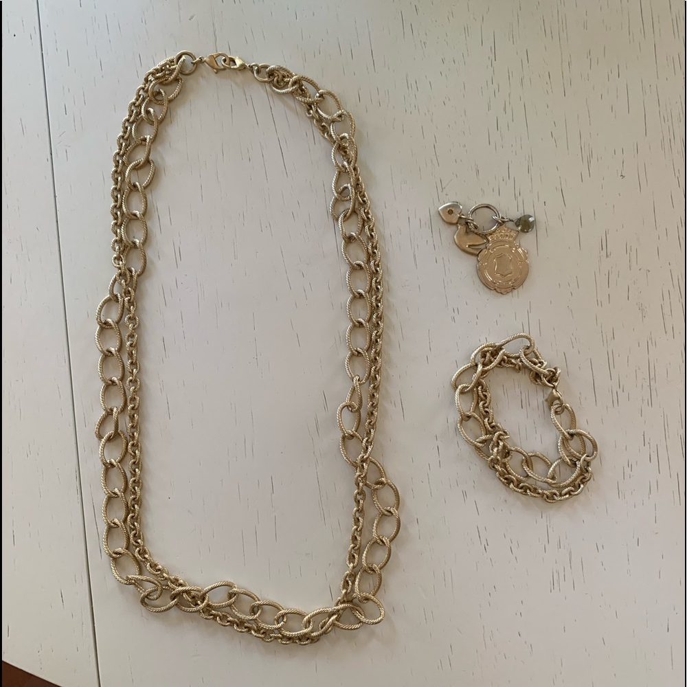 Stella & Dot Necklace, Bracelet, and Charm Set